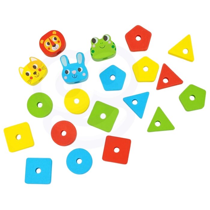 WOOPIE GREEN Układanka Montessori Piramidka Zwierzątka 27 el. FSC - obrazek 15