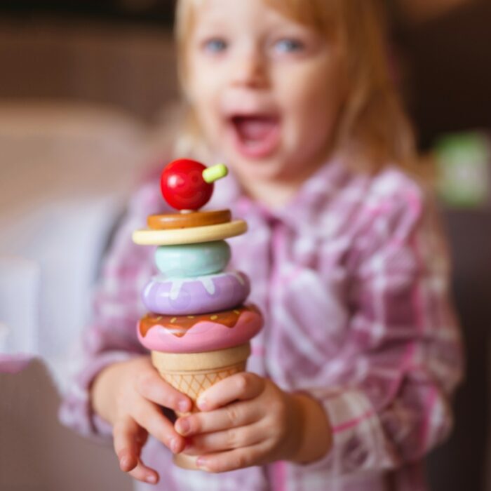 WOOPIE GREEN Drewniane Lody Układanka Montessori Cukiernia 12 el. FSC - obrazek 3