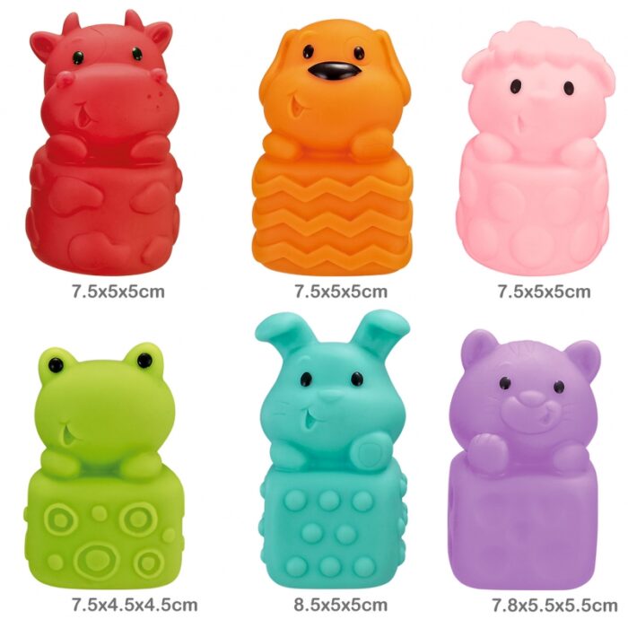 WOOPIE BABY Zwierzątka Sensoryczne Miękkie Zestaw 6 szt - obrazek 2