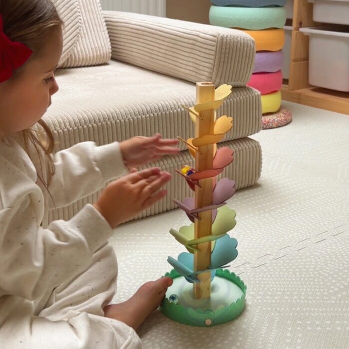WOOPIE GREEN Drewniany Kulodrom Muzyczne Drzewko Tęczowe Montessori FSC - obrazek 2