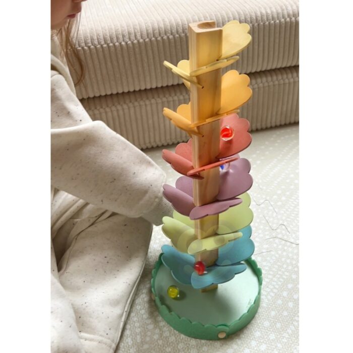 WOOPIE GREEN Drewniany Kulodrom Muzyczne Drzewko Tęczowe Montessori FSC - obrazek 3