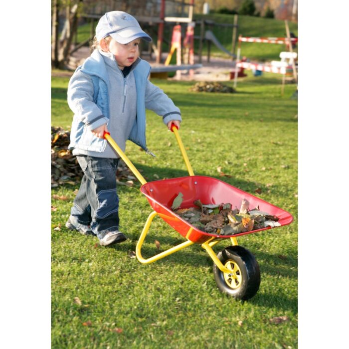 Taczka dla dzieci czerwona metalowa Rolly Toys - obrazek 2