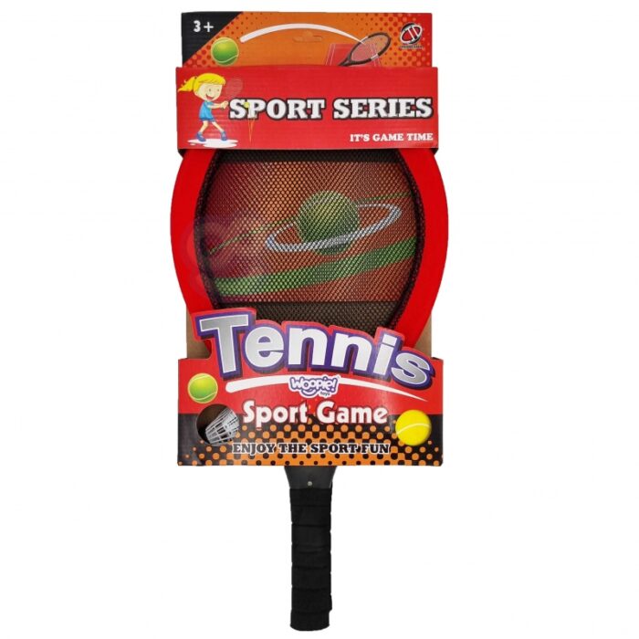 WOOPIE Duże Rakietki do Tenisa Badminton dla Dzieci Zestaw + Piłka Lotka - obrazek 5