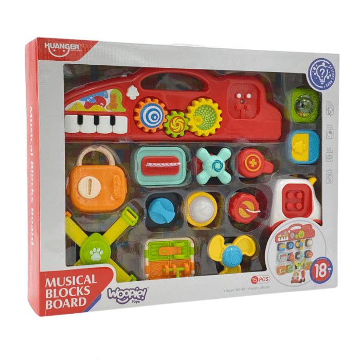 WOOPIE BABY Montessori Tablica Manipulacyjna Kolorowy Panel Aktywności - obrazek 7