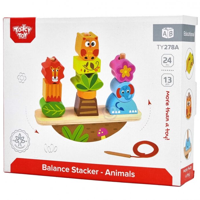 TOOKY TOY Układanka Balansująca Zwierzęta - obrazek 6
