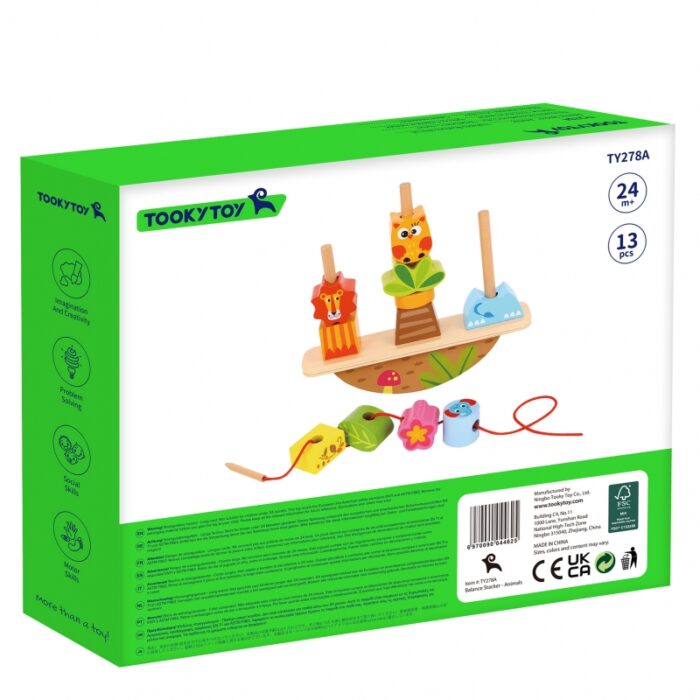 TOOKY TOY Układanka Balansująca Zwierzęta - obrazek 12