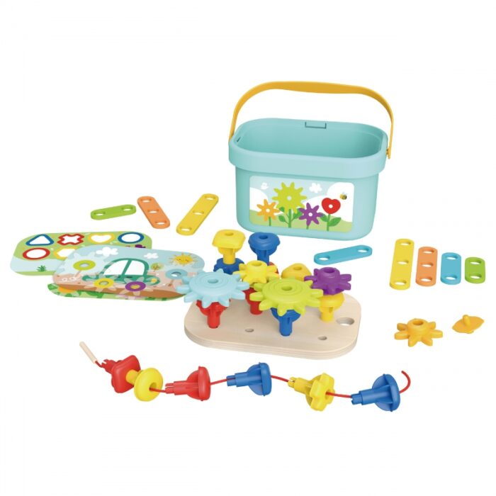 WOOPIE GREEN Konstrukcyjny BOX Motoryczny Montessori 12w1 FSC - obrazek 14