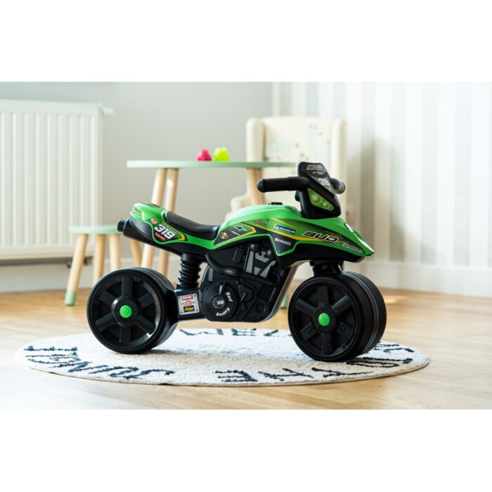 FALK Jeździk Racing Zielony Motorek Szerokie Koła od 1 roku - obrazek 2