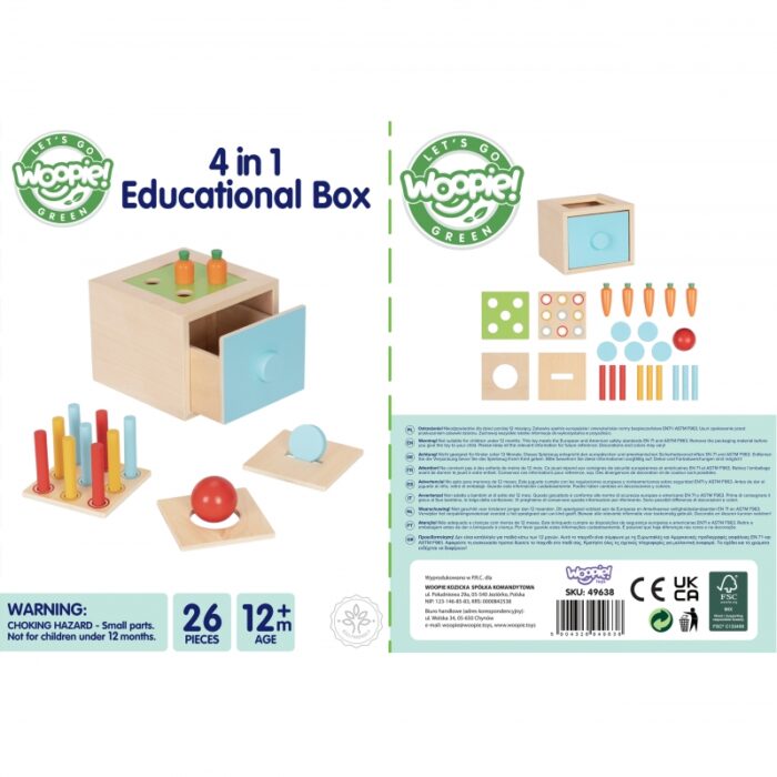 WOOPIE GREEN Drewniana Szuflada Edukacyjna Sorter Montessori - obrazek 14