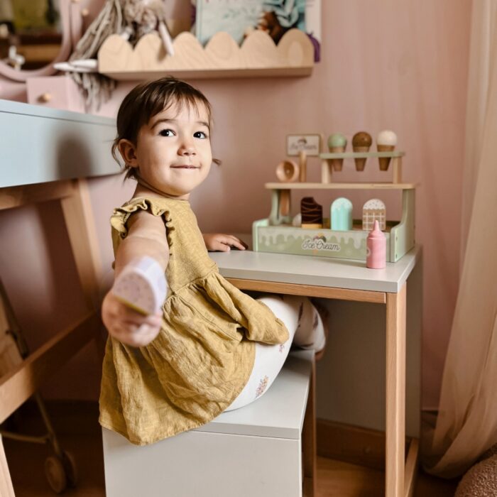 TOOKY TOY Stragan z Lodami Lodziarnia Drewniana - obrazek 2