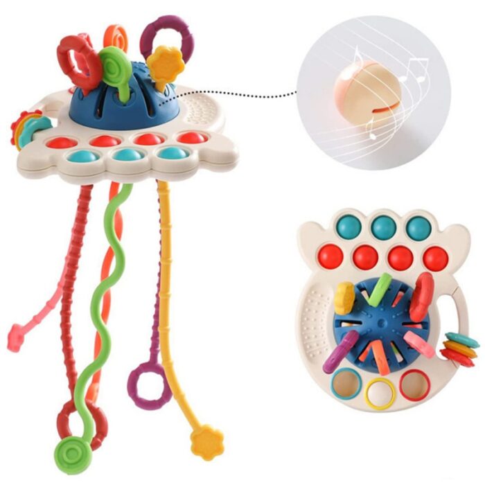 WOOPIE BABY Zabawka Sensoryczna Montessori Gryzak Wielofunkcyjny 0+ - obrazek 6