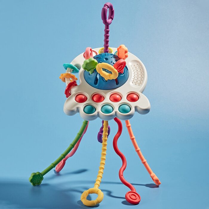WOOPIE BABY Zabawka Sensoryczna Montessori Gryzak Wielofunkcyjny 0+ - obrazek 7