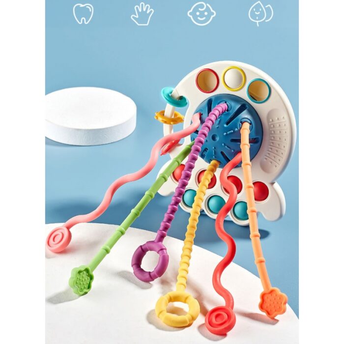 WOOPIE BABY Zabawka Sensoryczna Montessori Gryzak Wielofunkcyjny 0+ - obrazek 8