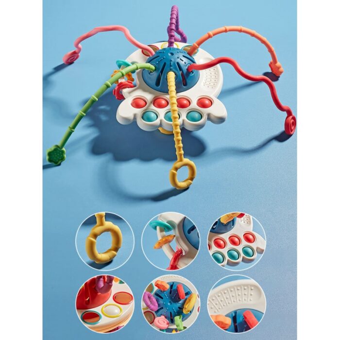 WOOPIE BABY Zabawka Sensoryczna Montessori Gryzak Wielofunkcyjny 0+ - obrazek 9