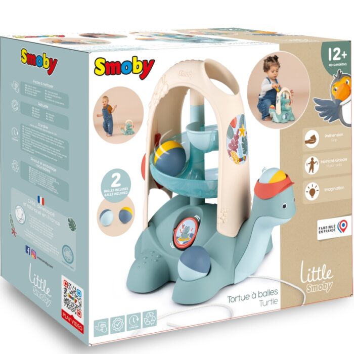 SMOBY LITTLE Żółw do Ciągnięcia ze Zjeżdżalnią dla Piłeczek 12m+ - obrazek 14