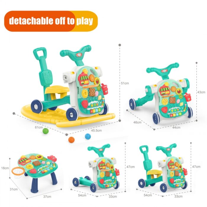 WOOPIE BABY Chodzik 5w1 Multifunkcyjny Niebieski 1+ - obrazek 2