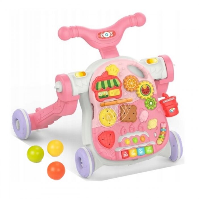 WOOPIE BABY Chodzik 5w1 Multifunkcyjny Różowy 1+ - obrazek 4