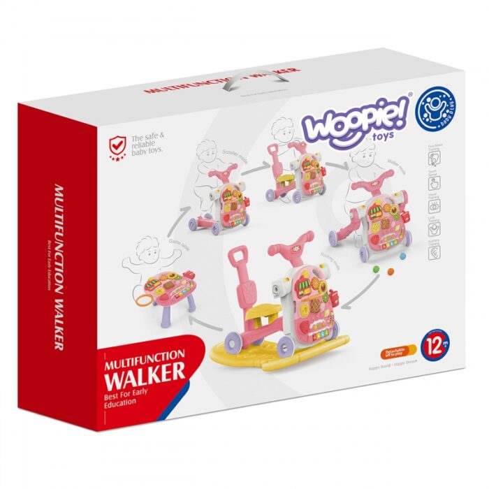 WOOPIE BABY Chodzik 5w1 Multifunkcyjny Różowy 1+ - obrazek 8