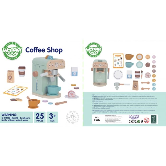 WOOPIE GREEN Drewniany Ekspres do Kawy 25 el Cukiernia Barista - obrazek 16