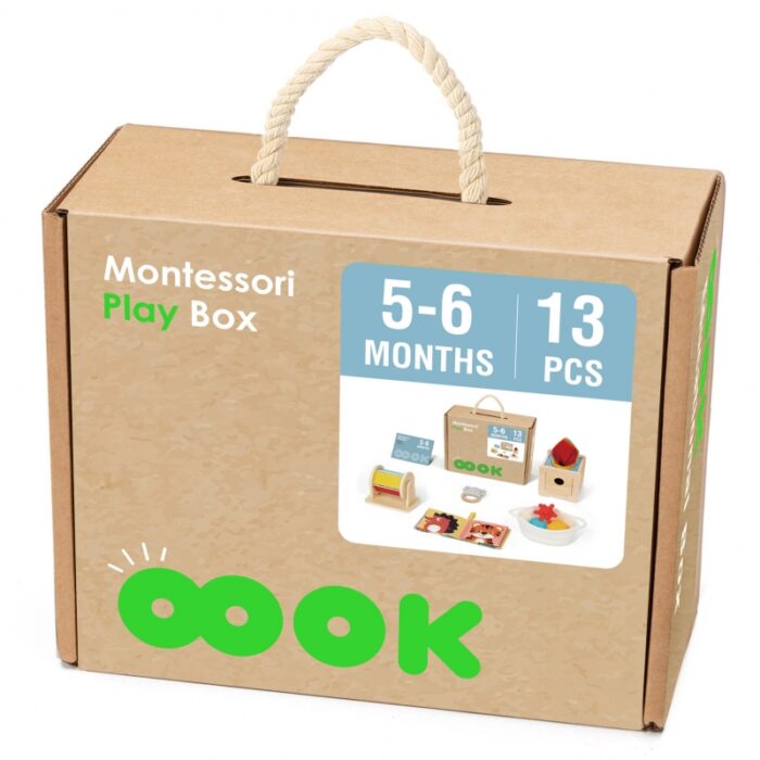 TOOKY TOY Box Pudełko XXL Montessori Edukacyjne 6w1 Sensoryczne5-6 Mies - obrazek 7