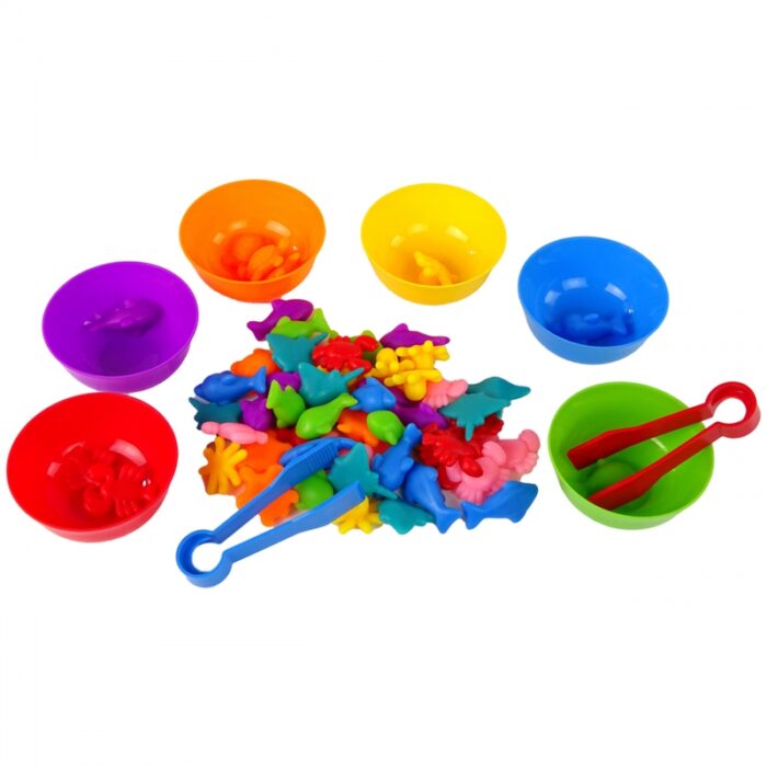 WOOPIE Gra Edukacyjna Montessori Sorter Kolorów Morska Kraina 64 el. - obrazek 5