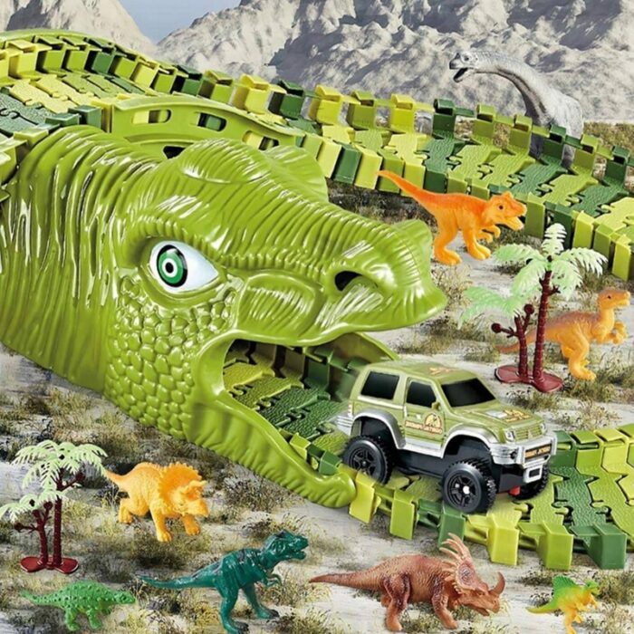 WOOPIE Tor Samochodowy XXL Dinozaury 240 el. - obrazek 6