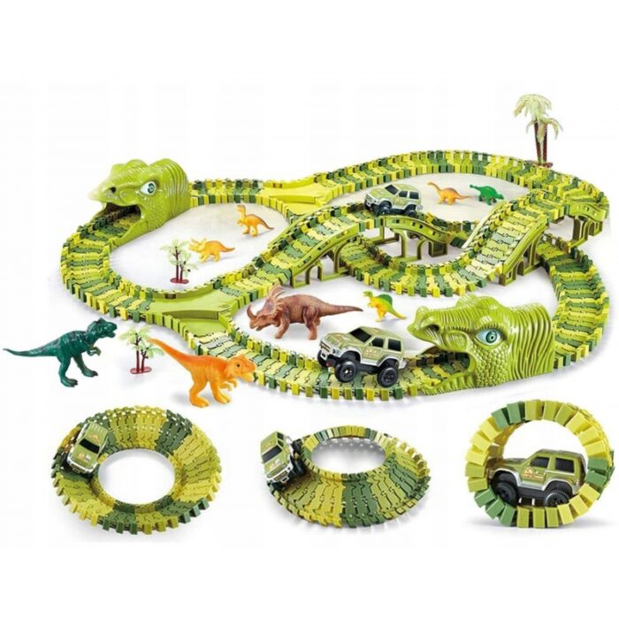 WOOPIE Tor Samochodowy XXL Dinozaury 240 el. - obrazek 9