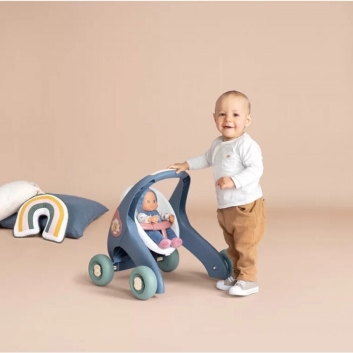 SMOBY Little Chodzik Pchacz 3w1 Wózek dla Dzieci + Lalka Bobas - obrazek 2