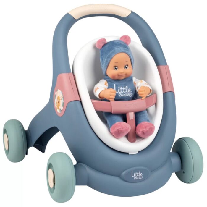 SMOBY Little Chodzik Pchacz 3w1 Wózek dla Dzieci + Lalka Bobas - obrazek 5