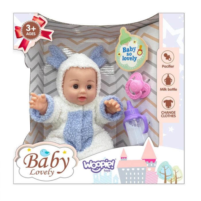 WOOPIE ROYAL Lalka Bobas w Ubranku Reniferek + Akcesoria 28cm - obrazek 3
