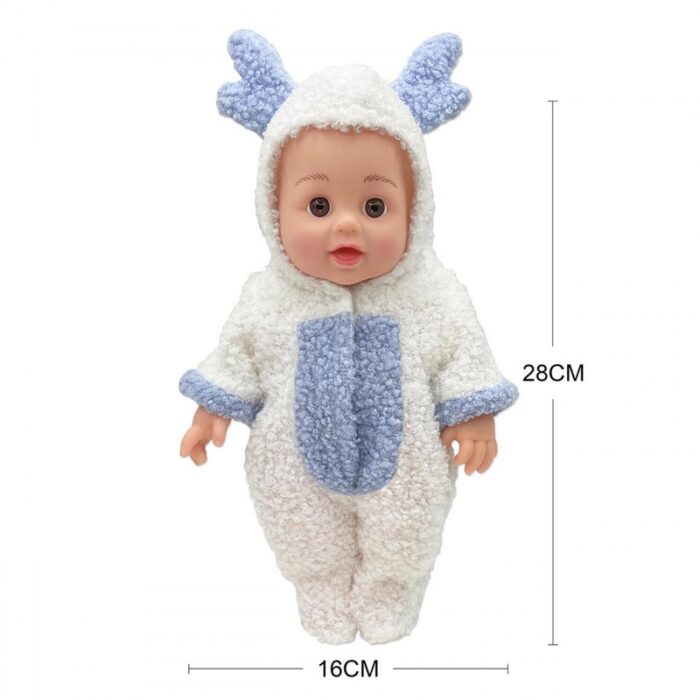 WOOPIE ROYAL Lalka Bobas w Ubranku Reniferek + Akcesoria 28cm - obrazek 4