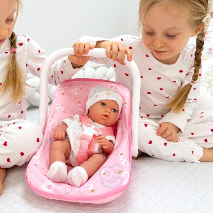 WOOPIE ROYAL Zestaw Lalka Bobas 30,5 cm + Nosidełko Różowe - obrazek 2
