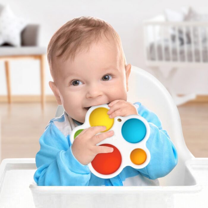 WOOPIE BABY Zabawka Sensoryczna Gryzak Antystresowy  POP IT Montessori - obrazek 4