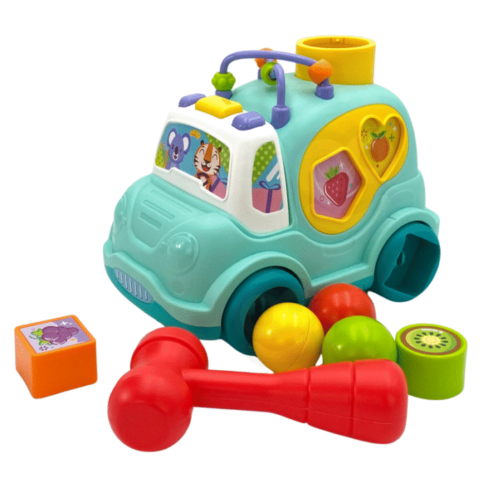 WOOPIE BABY Interaktywny Samochodzik Muzyczny Sorter Montessori Niebieski - obrazek 10
