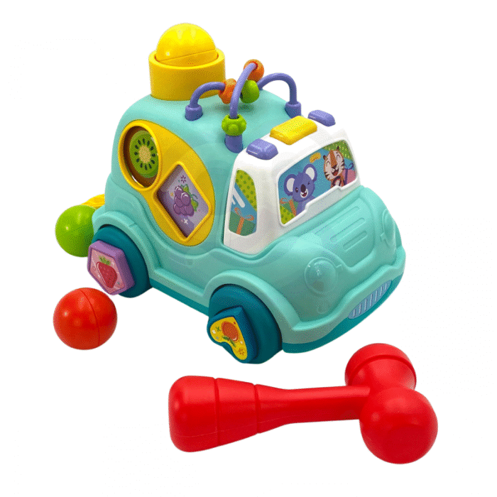 WOOPIE BABY Interaktywny Samochodzik Muzyczny Sorter Montessori Niebieski - obrazek 12