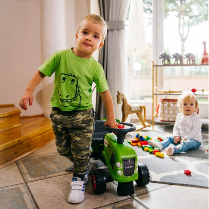 FALK Traktorek Baby Claas Zielony z Przyczepką + akc. od 1 roku - obrazek 3