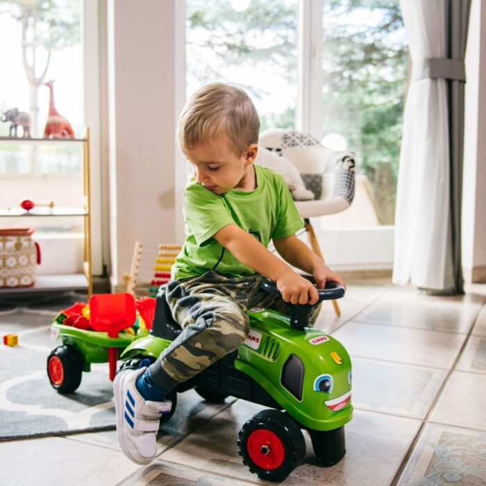 FALK Traktorek Baby Claas Zielony z Przyczepką + akc. od 1 roku - obrazek 4