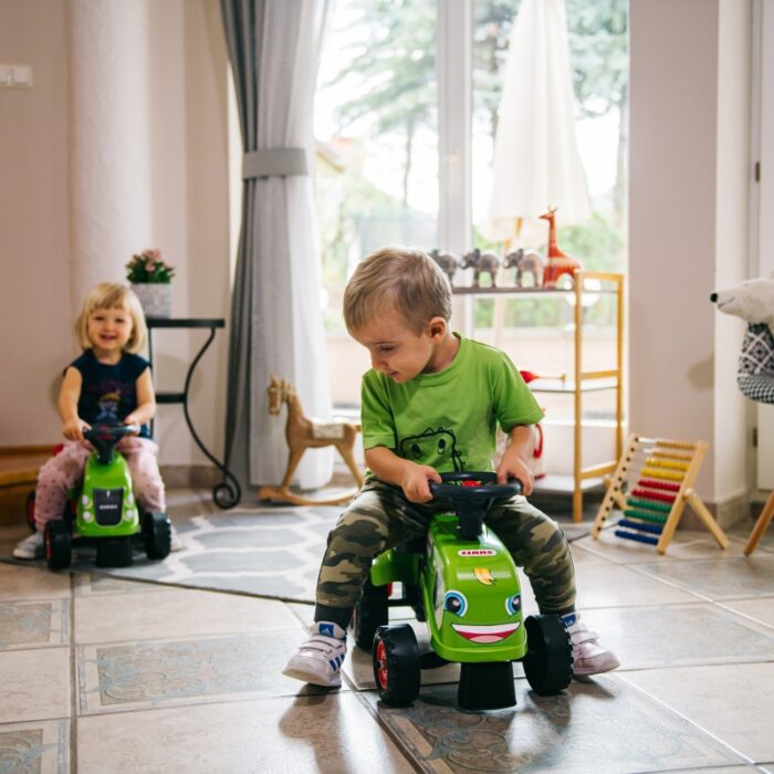 FALK Traktorek Baby Claas Zielony z Przyczepką + akc. od 1 roku - obrazek 5
