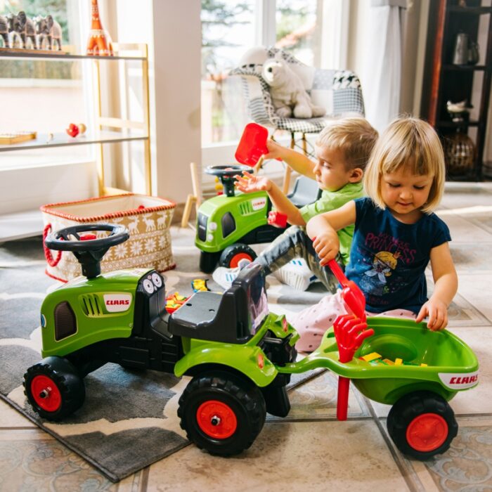 FALK Traktorek Baby Claas Zielony z Przyczepką + akc. od 1 roku - obrazek 6