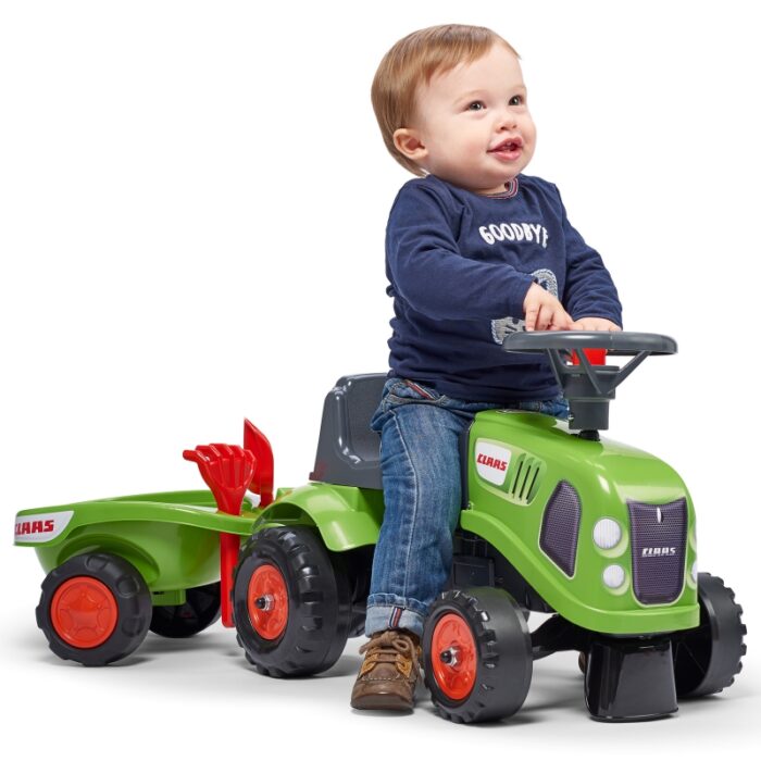 FALK Traktorek Baby Claas Zielony z Przyczepką + akc. od 1 roku - obrazek 11