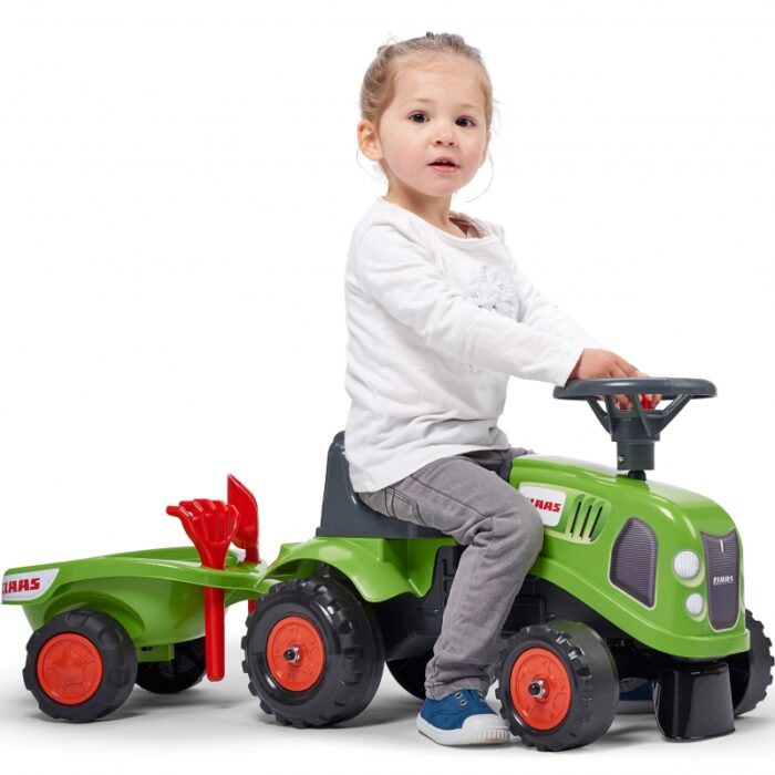 FALK Traktorek Baby Claas Zielony z Przyczepką + akc. od 1 roku - obrazek 13