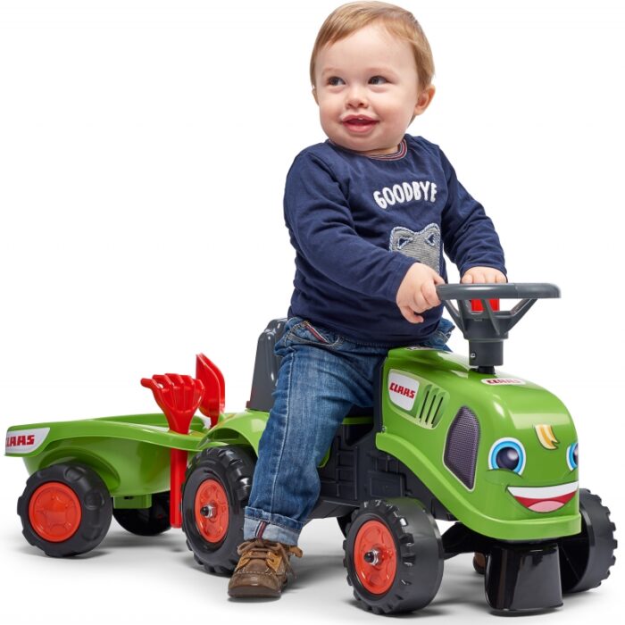 FALK Traktorek Baby Claas Zielony z Przyczepką + akc. od 1 roku - obrazek 14