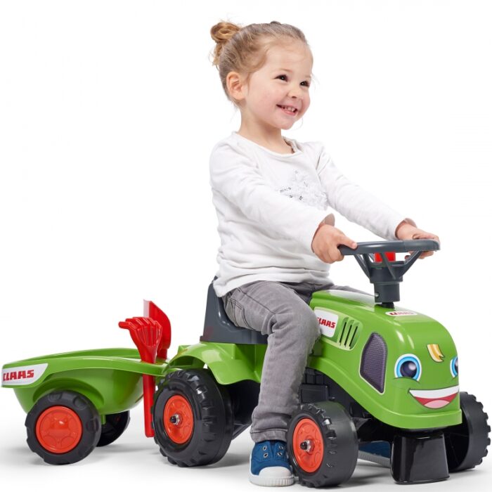 FALK Traktorek Baby Claas Zielony z Przyczepką + akc. od 1 roku - obrazek 15