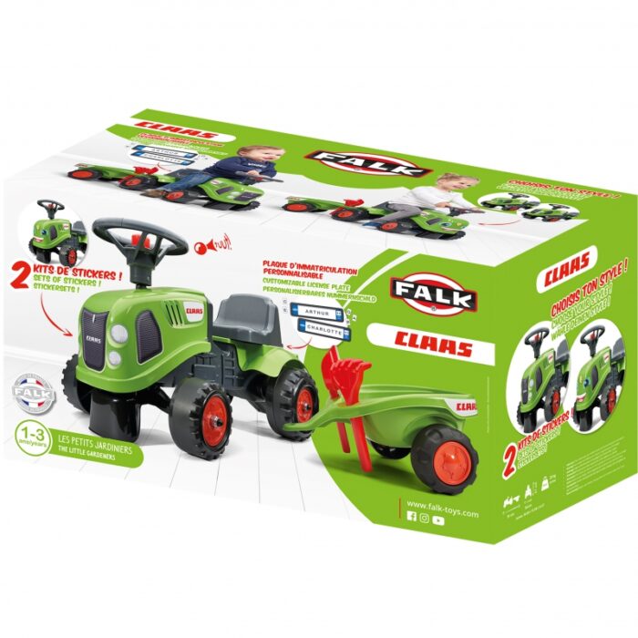 FALK Traktorek Baby Claas Zielony z Przyczepką + akc. od 1 roku - obrazek 16