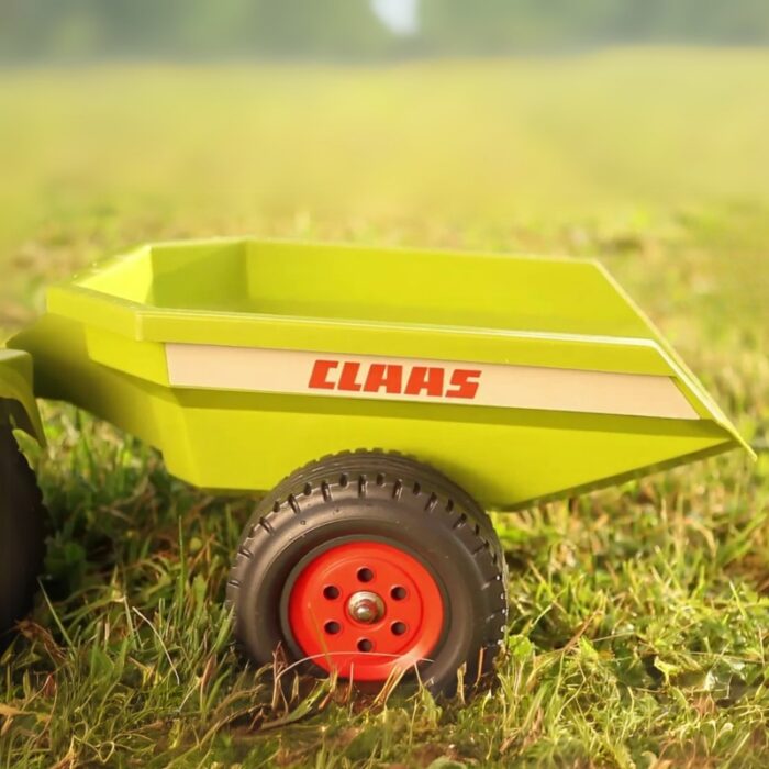 FALK Traktorek Baby Claas Axos 310 Zielony z Przyczepką od 1 roku - obrazek 2