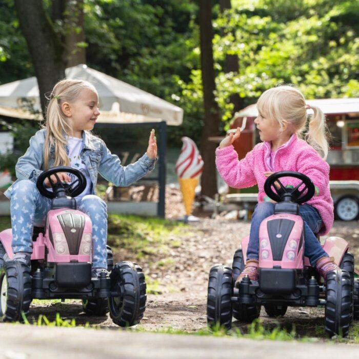 FALK Traktor Country Star Różowy na Pedały + Przyczepka i Klakson od 2 Lat. - obrazek 11