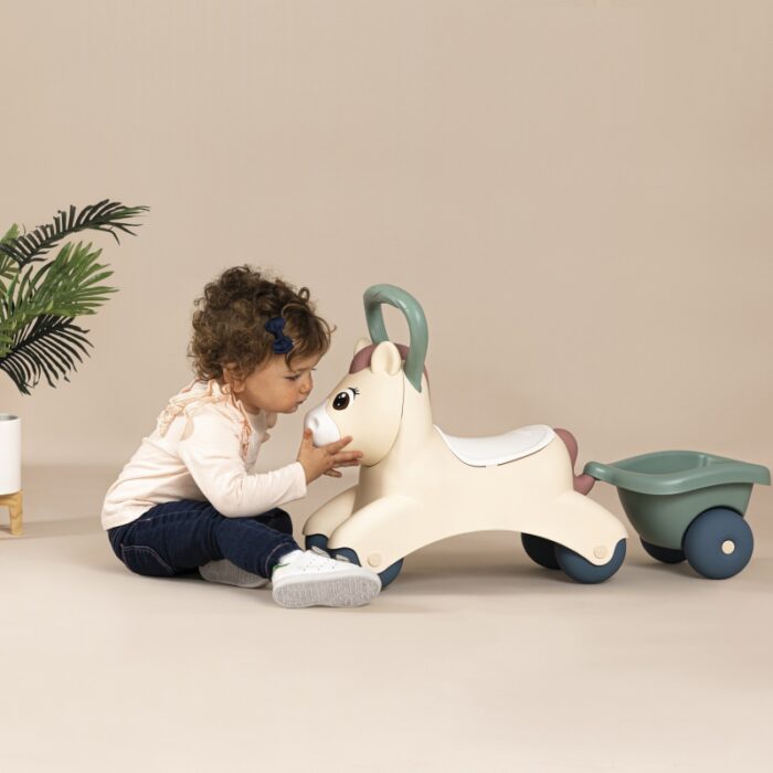 SMOBY Little Pierwszy Jeździk Pony Ride-On Kucyk z Przyczepką - obrazek 4