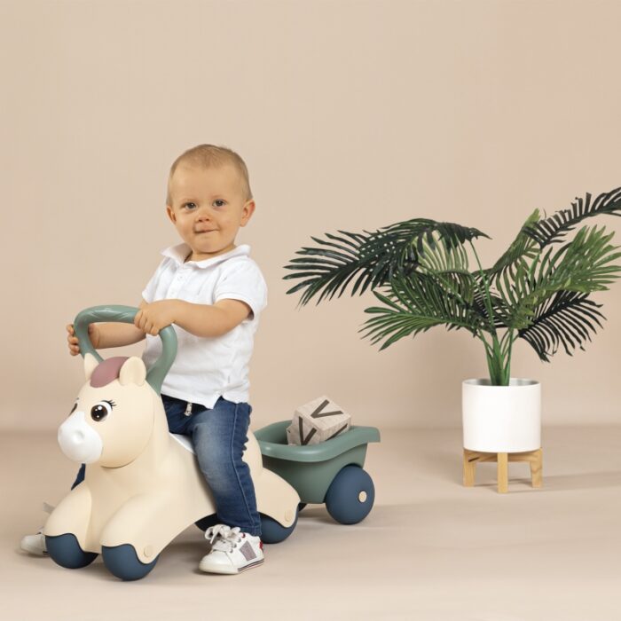 SMOBY Little Pierwszy Jeździk Pony Ride-On Kucyk z Przyczepką - obrazek 5