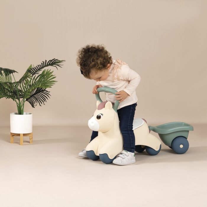 SMOBY Little Pierwszy Jeździk Pony Ride-On Kucyk z Przyczepką - obrazek 6