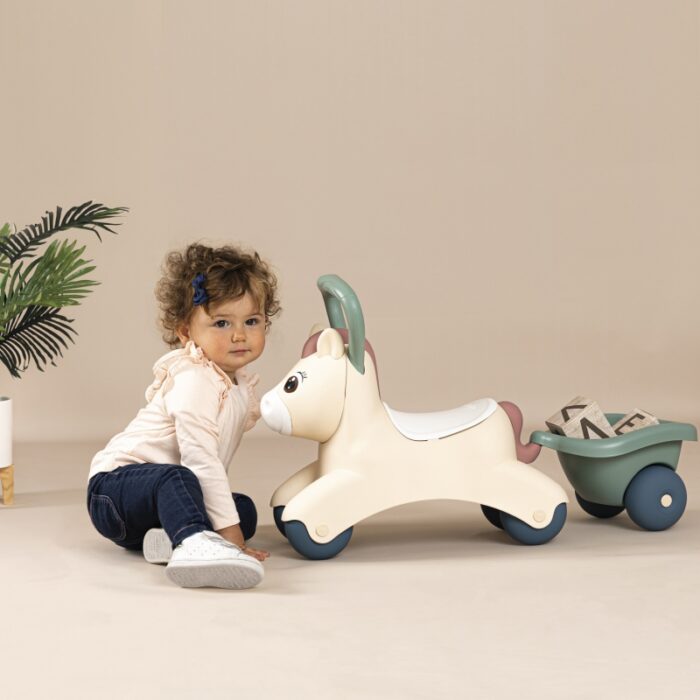SMOBY Little Pierwszy Jeździk Pony Ride-On Kucyk z Przyczepką - obrazek 7